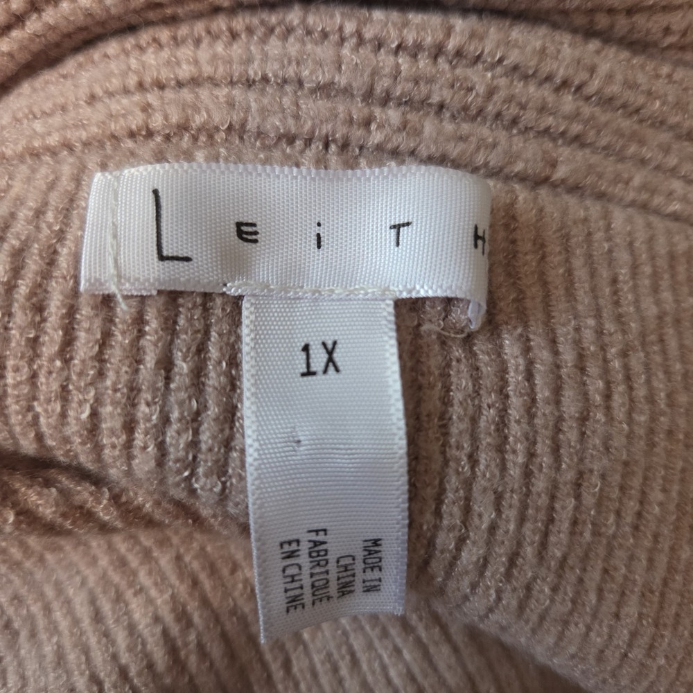 Nordstrom Leith Women's Sweater Off The Shoulder Long Sleeve Size 1X Light‎ Pink - Picture 4 of 7